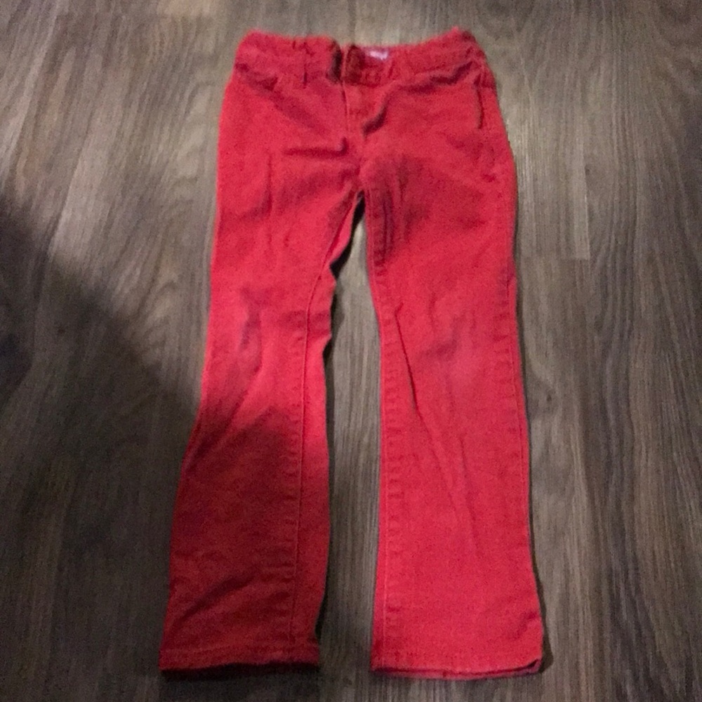 Old Navy Red Jeans size 6 Regular, straight cut
